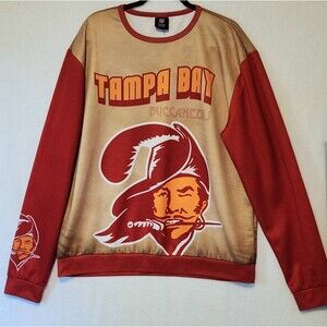 NFL Tampa Bay Buccaneers Men's 2X Gold Retro Sublimated Sweatshirt Bucco Bruce